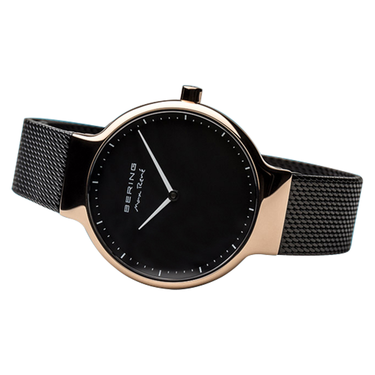 BERING Ladies Max Rene 腕時計 ゴールド ブラック BERING's Max Rene Black Analog Women's Watch - 15531-262